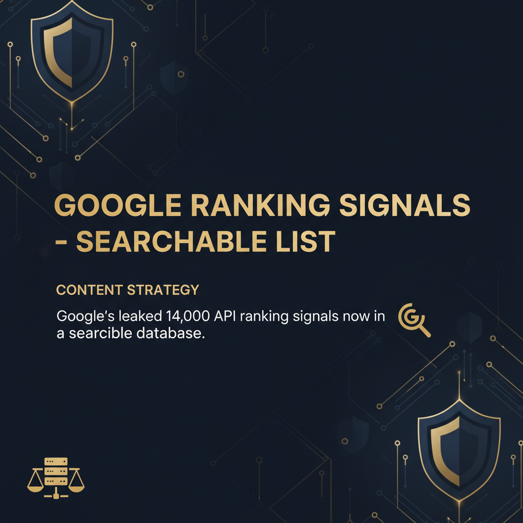 Google Ranking Signals – Searchable List | Entity Level Authority